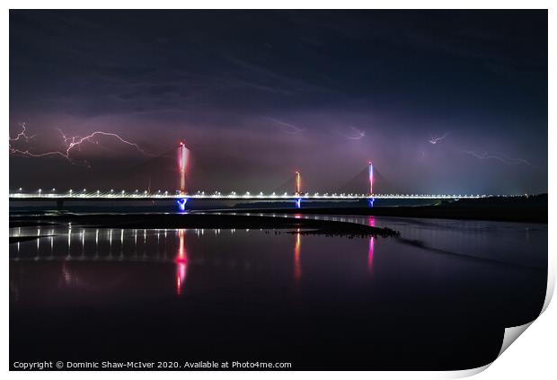 Spike Island Lightning Print by Dominic Shaw-McIver