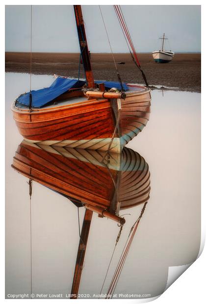 Brown Sailing Boat Print by Peter Lovatt  LRPS