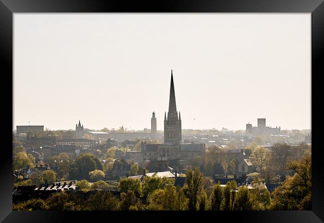 Norwich City Skyline, Norfolk.  Framed Print by Becky Louise 