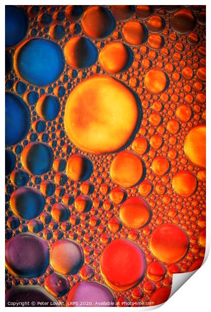 Oil Droplets on Water Print by Peter Lovatt  LRPS