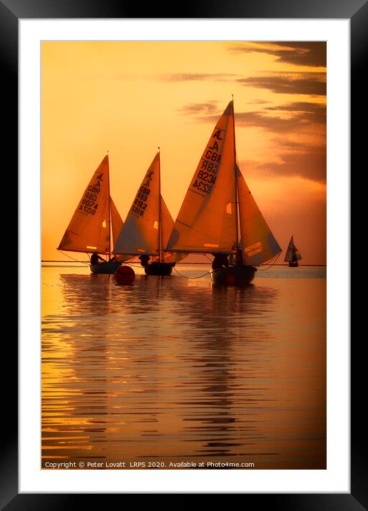 Three Sailing Boats Framed Mounted Print by Peter Lovatt  LRPS