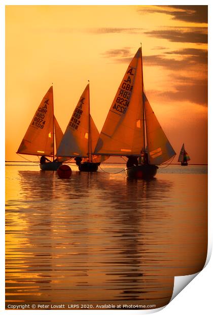 Three Sailing Boats Print by Peter Lovatt  LRPS