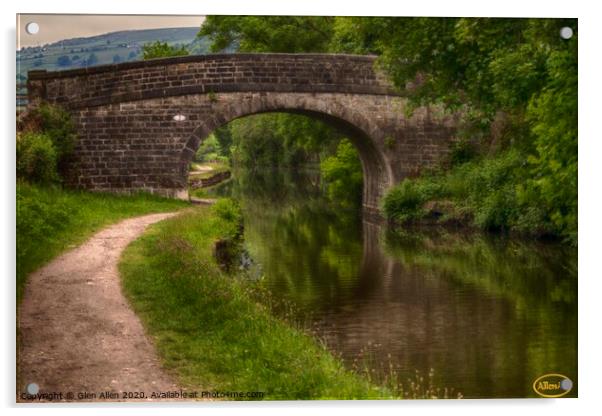 Canal Bridge (HDR) Acrylic by Glen Allen