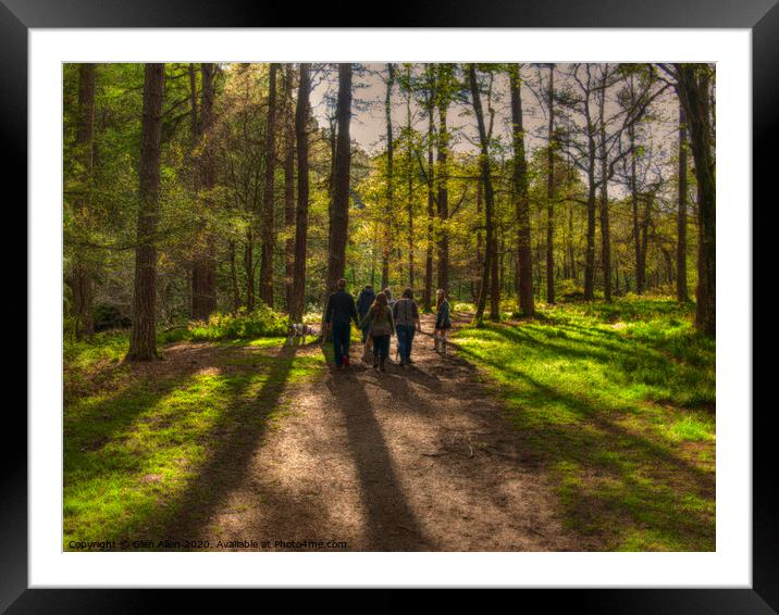 A walk in the woods Framed Mounted Print by Glen Allen