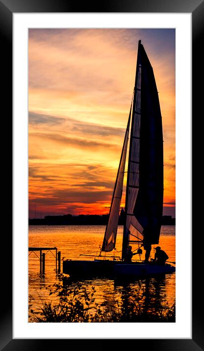 Sailing - Lake Monona - Madison - Wisconsin, USA  Framed Mounted Print by Steven Ralser