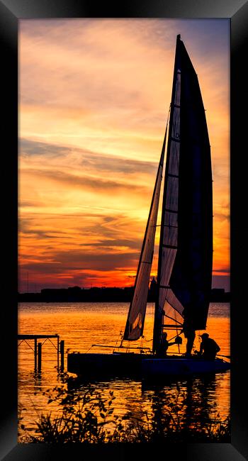 Sailing - Lake Monona - Madison - Wisconsin, USA  Framed Print by Steven Ralser