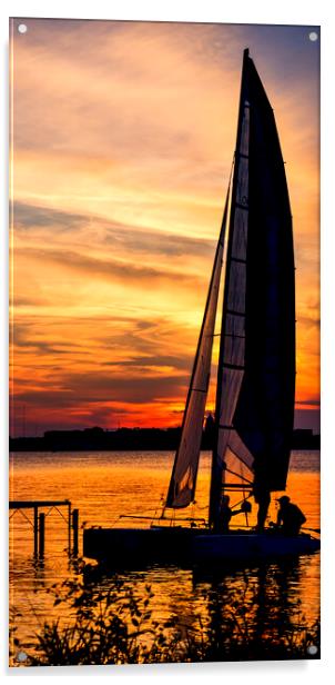 Sailing - Lake Monona - Madison - Wisconsin, USA  Acrylic by Steven Ralser