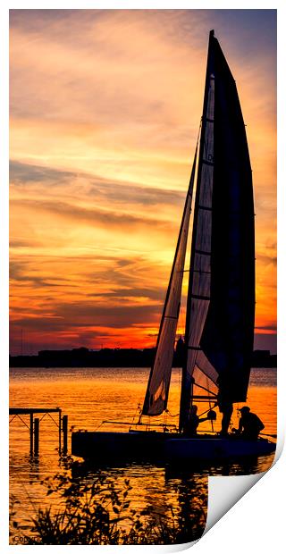 Sailing - Lake Monona - Madison - Wisconsin, USA  Print by Steven Ralser