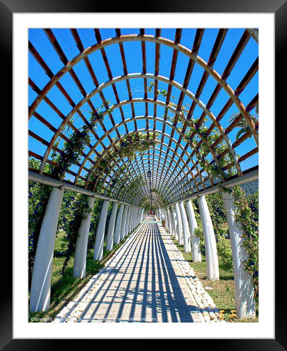 Tunnel of Lines Framed Mounted Print by Graeme B