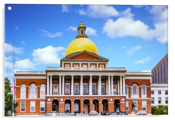 The State House in Boston Acrylic by Darryl Brooks