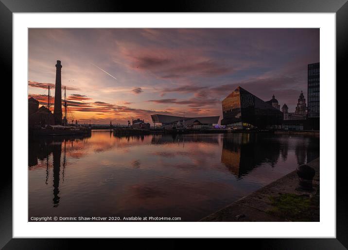 Canning Dock Sunset Framed Mounted Print by Dominic Shaw-McIver