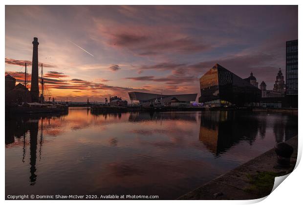 Canning Dock Sunset Print by Dominic Shaw-McIver