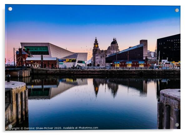 Liverpool reflections Acrylic by Dominic Shaw-McIver