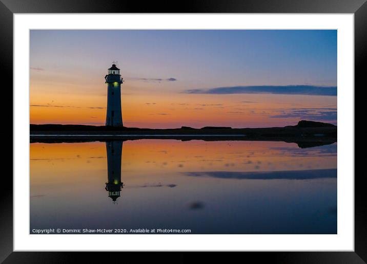 New Brighton Lighthouse sunset Framed Mounted Print by Dominic Shaw-McIver