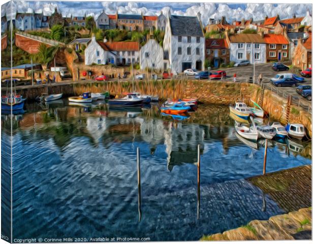 Crail Harbour Canvas Print by Corinne Mills