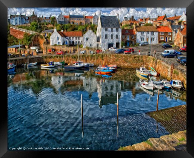 Crail Harbour Framed Print by Corinne Mills