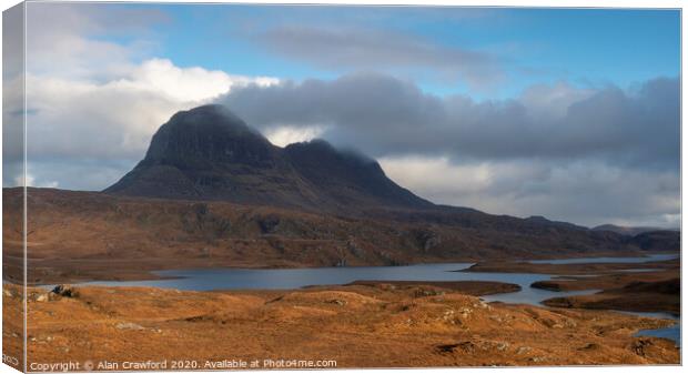 Suilven Clouds Canvas Print by Alan Crawford