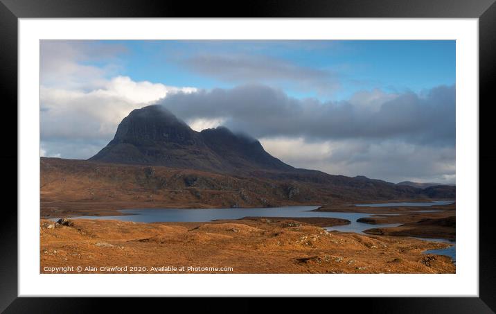 Suilven Clouds Framed Mounted Print by Alan Crawford