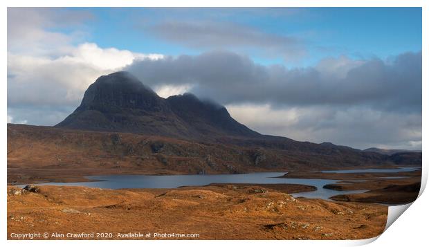 Suilven Clouds Print by Alan Crawford