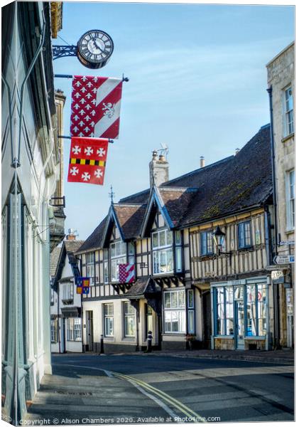 Winchcombe Street Banners Canvas Print by Alison Chambers