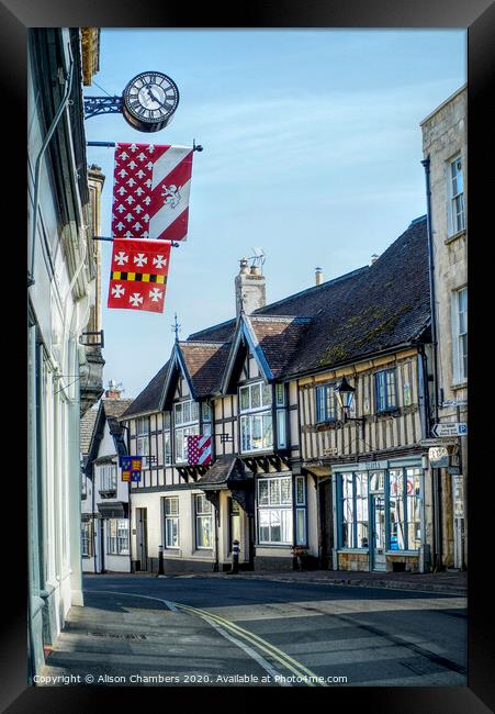 Winchcombe Street Banners Framed Print by Alison Chambers
