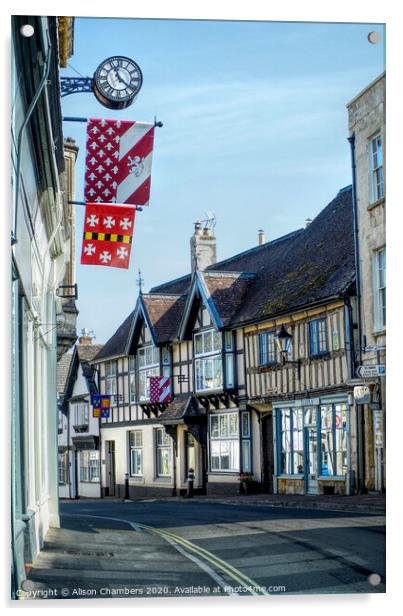 Winchcombe Street Banners Acrylic by Alison Chambers