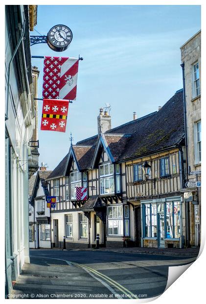Winchcombe Street Banners Print by Alison Chambers