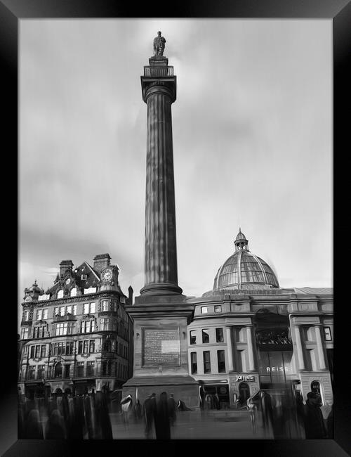 Iconic Earl Grey Street Monument Framed Print by Beryl Curran