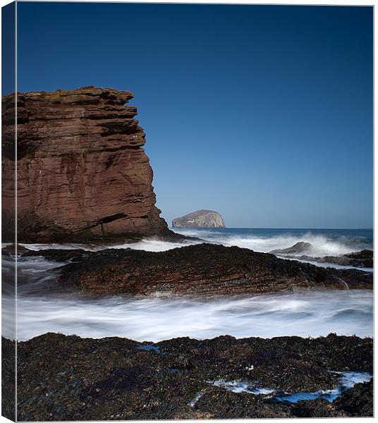 Cliff Edge to Bass Rock Canvas Print by Keith Thorburn EFIAP/b