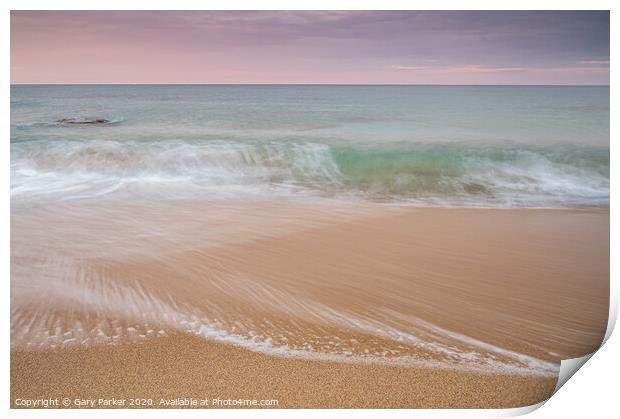 waves on a Mediterranean beach, at sunrise	 Print by Gary Parker