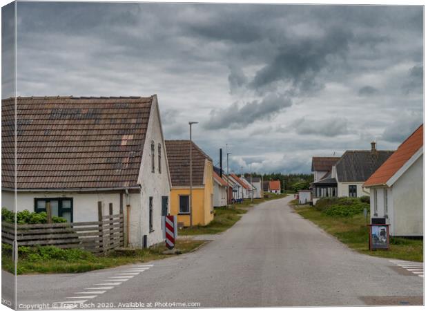 Main street in small village LildStrand, Thy Denmark Canvas Print by Frank Bach