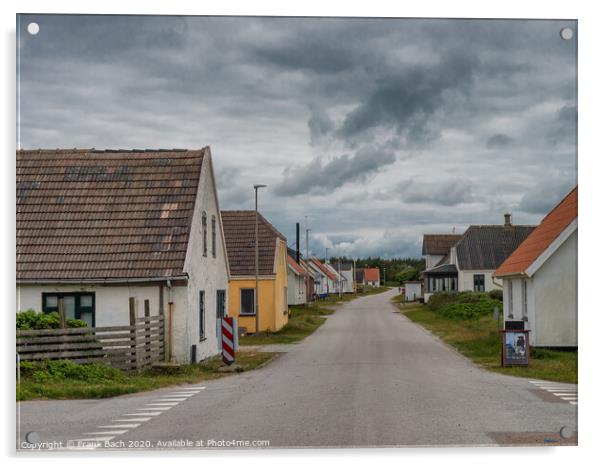 Main street in small village LildStrand, Thy Denmark Acrylic by Frank Bach
