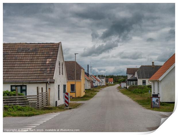 Main street in small village LildStrand, Thy Denmark Print by Frank Bach