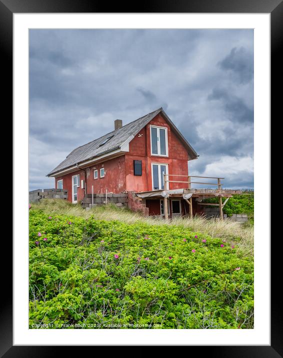 Worn out vacation home in LildStrand, Thy Denmarki Framed Mounted Print by Frank Bach