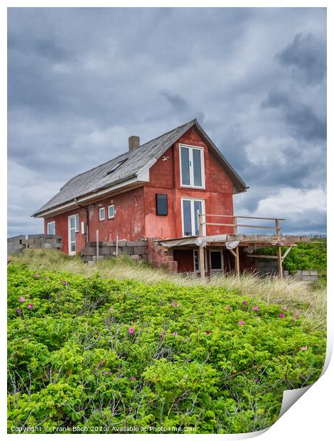 Worn out vacation home in LildStrand, Thy Denmarki Print by Frank Bach