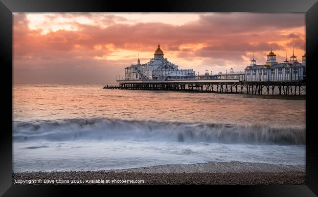 Sunrise, Eastbourne Pier, Sussex, England Framed Print by Dave Collins