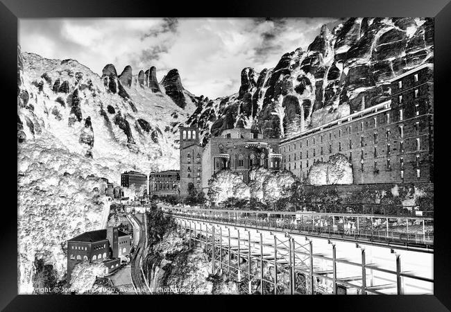 Montserrat Monastery and its natural park - Catalo Framed Print by Jordi Carrio
