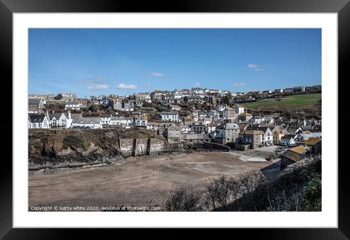 Port Isaac,  Cornwall south west Framed Mounted Print by kathy white