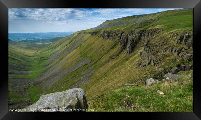 High Cup Nick North Pennines Framed Print by Greg Marshall