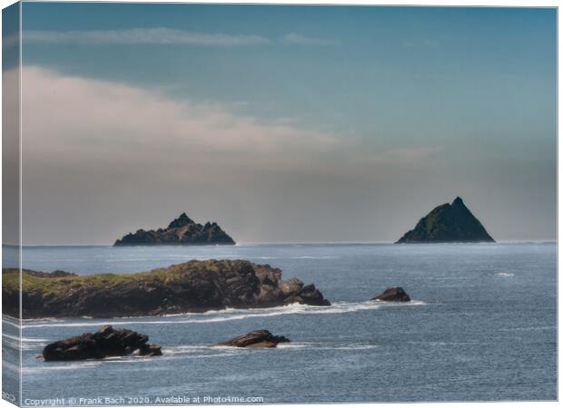 Skellig islands seen from Valentia island Canvas Print by Frank Bach