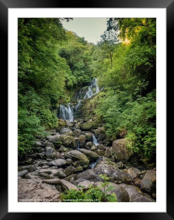 Torc waterfall near Killarney at Ring of Kerry Framed Mounted Print by Frank Bach