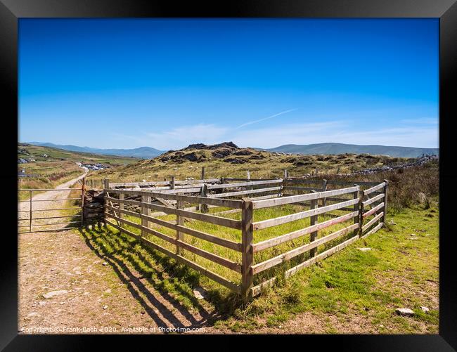 Sheep fence on Valentia island, Ireland Framed Print by Frank Bach