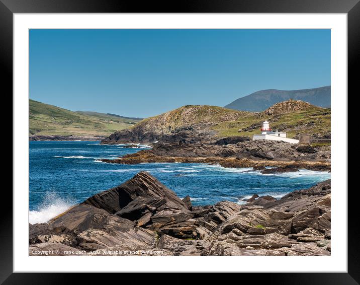 Valentia Island Lighthouse in Western Ireland Framed Mounted Print by Frank Bach