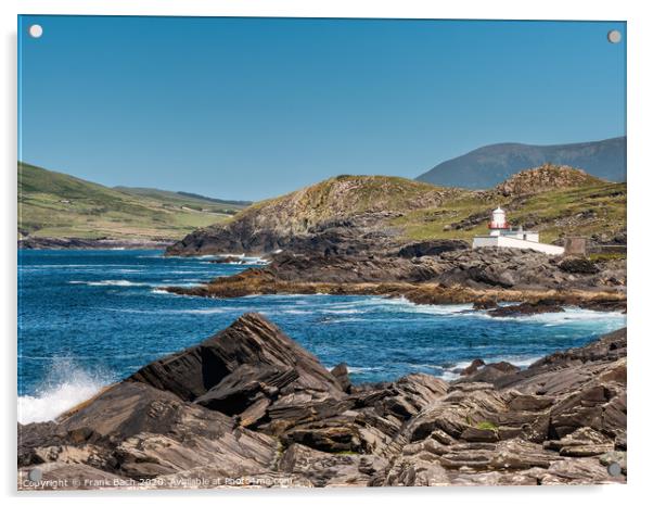 Valentia Island Lighthouse in Western Ireland Acrylic by Frank Bach