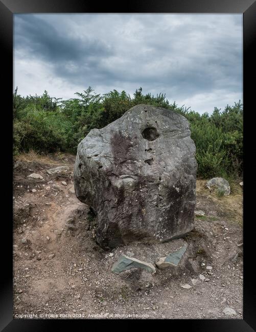 Bullain stone in Bonan Heritage Center in Western Ireland Framed Print by Frank Bach