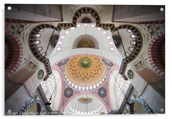 Suleymaniye Mosque Ceiling Acrylic by Artur Bogacki