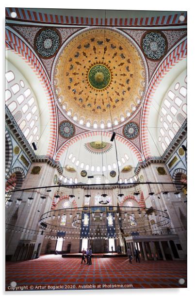Suleymaniye Mosque Interior Acrylic by Artur Bogacki
