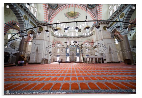 Suleymaniye Mosque Interior Acrylic by Artur Bogacki