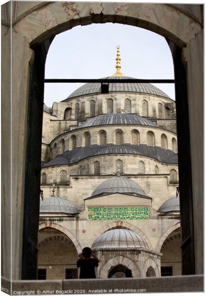 Blue Mosque Gate in Istanbul Canvas Print by Artur Bogacki