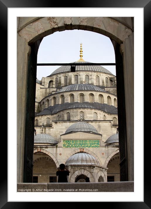Blue Mosque Gate in Istanbul Framed Mounted Print by Artur Bogacki